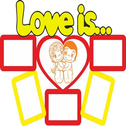 طرح عشق، قاب عکسی است که برای برش لیزری طراحی شده است (or) طرح قاب عکس لیزری - love is photo frame layout for laser cut ve - برای دستگاه CNC چوب و لیزر (سی ان سی)