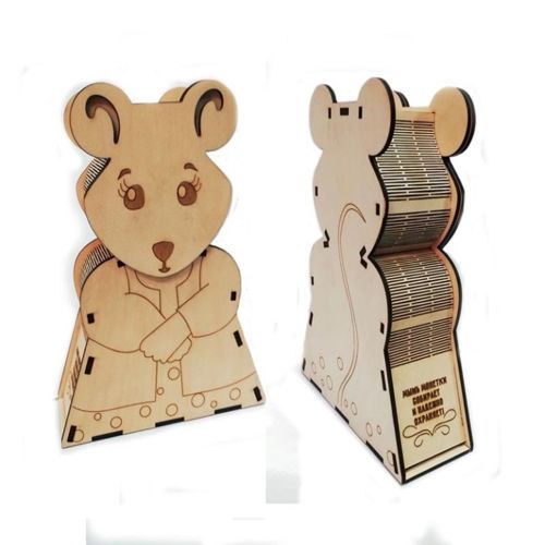 طرح عشق موش خوک جعبه برش cnc - love mouse pigi box cnc cutting ve - برای دستگاه CNC چوب و لیزر (سی ان سی)