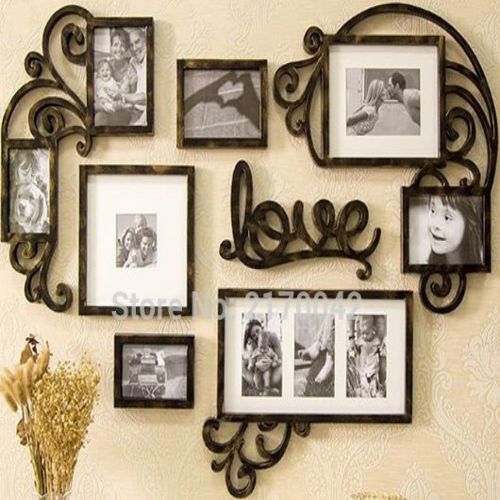 طرح قاب عکس عاشقانه دیواری تزئینی برای برش لیزری پول - love picture frame set wall art decoration for laser cutting ve - برای دستگاه CNC چوب و لیزر (سی ان سی)