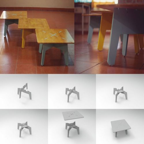 طرح میز کوتاه میز - low table - برای دستگاه CNC چوب و لیزر (سی ان سی)