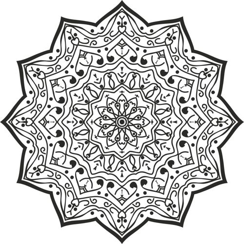 طرح طراحی ماندالا لاکچری تزئین - luxury mandala design ornament ve - برای دستگاه CNC چوب و لیزر (سی ان سی)