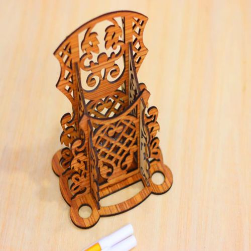 طرح جا قلمی لوکس لیزر - luxury pen holder laser cut - برای دستگاه CNC چوب و لیزر (سی ان سی)