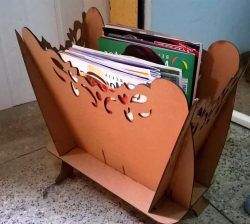 طرح قفسه مجله برای برش لیزری - magazine shelf for laser cut ve - برای دستگاه CNC چوب و لیزر (سی ان سی)