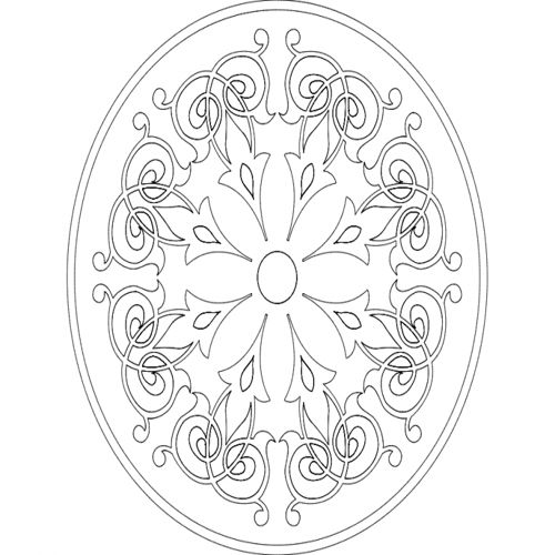 طرح ماندالا تزئین - mandala 4 ornament - برای دستگاه CNC چوب و لیزر (سی ان سی)