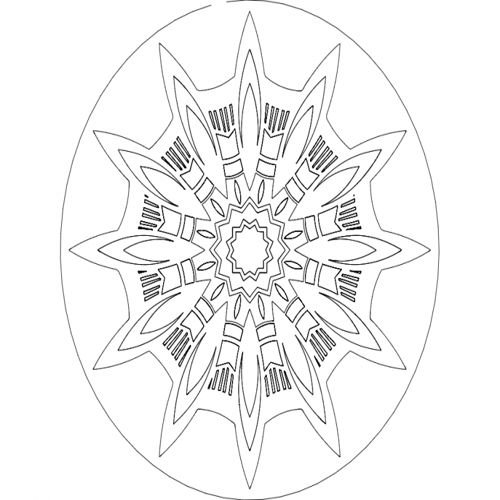 طرح ماندالا تزئین - mandala 7 ornament - برای دستگاه CNC چوب و لیزر (سی ان سی)