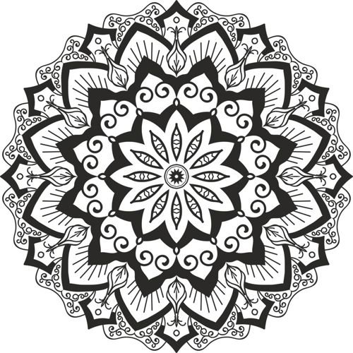 طرح برش ماندالا تزئین - mandala cut design ornament ve - برای دستگاه CNC چوب و لیزر (سی ان سی)