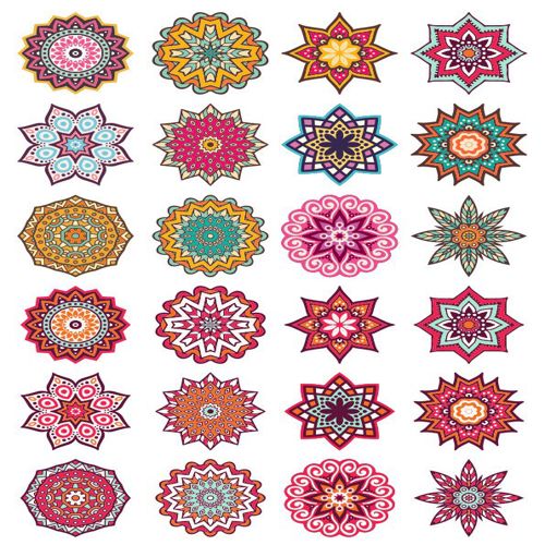 طرح ماندالا عناصر تزئینی تزئین - mandala decorative elements ornament ve - برای دستگاه CNC چوب و لیزر (سی ان سی)