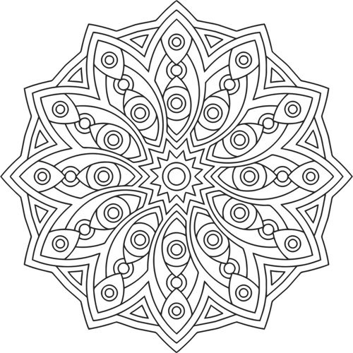طرح ماندالا des geometric ornament - mandala des geometrical ornament ve - برای دستگاه CNC چوب و لیزر (سی ان سی)