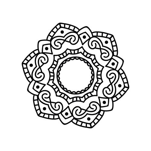 طرح ماندالا تزئین - mandala design ornament - برای دستگاه CNC چوب و لیزر (سی ان سی)