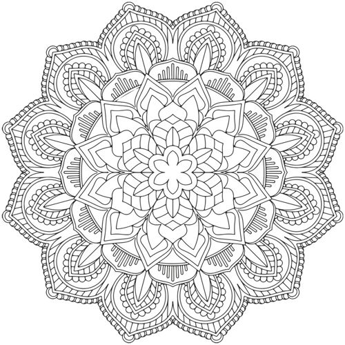 طرح ماندالا وکتور تزئین - mandala design vector ornament ve - برای دستگاه CNC چوب و لیزر (سی ان سی)