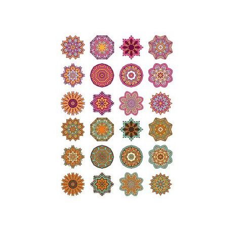 طرح ماندالا زیورآلات دایره - mandala ornaments circles 5 ve - برای دستگاه CNC چوب و لیزر (سی ان سی)