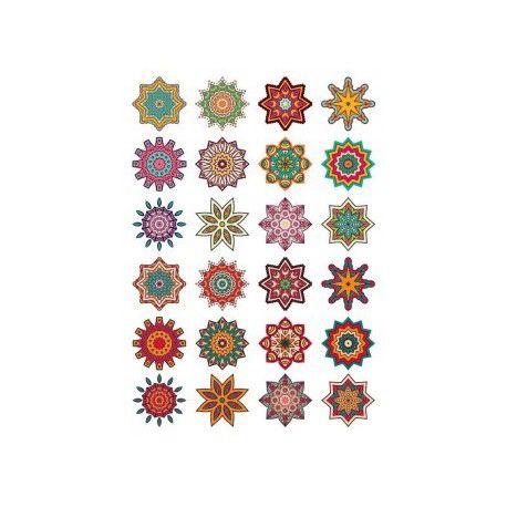 طرح ماندالا الگوی doodle round ornaments - mandala pattern doodle round ornaments ve - برای دستگاه CNC چوب و لیزر (سی ان سی)