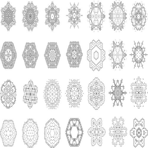 طرح مجموعه ماندالاها - mandalas set collection ve - برای دستگاه CNC چوب و لیزر (سی ان سی)