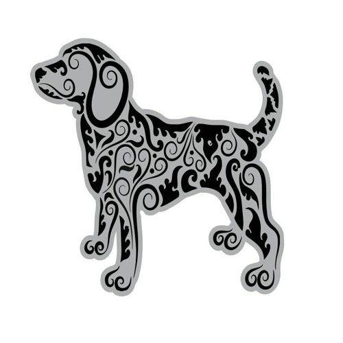 طرح سگ به سبک ماندالا برای برش لیزری - mandala style dog for laser cut ve - برای دستگاه CNC چوب و لیزر (سی ان سی)