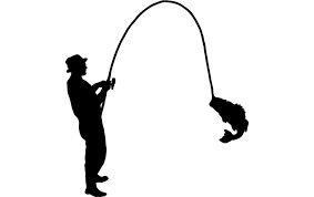 طرح مرد ماهیگیری سیلوئت - man fishing silhouette - برای دستگاه CNC چوب و لیزر (سی ان سی)