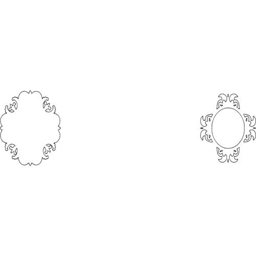 طرح قاب آینه - mirror frame 03 - برای دستگاه CNC چوب و لیزر (سی ان سی)