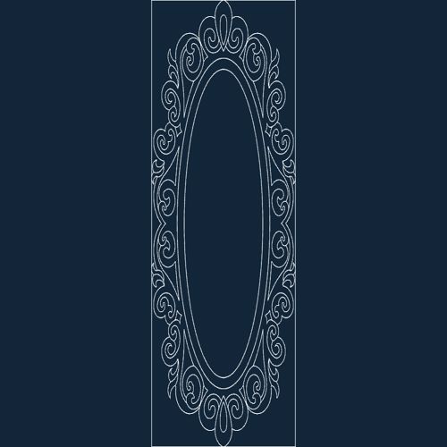 طرح قاب آینه 0 - mirror frame 051 - برای دستگاه CNC چوب و لیزر (سی ان سی)