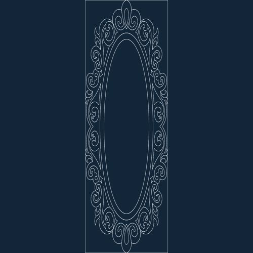 طرح قاب آینه 0 7 - mirror frame 057 - برای دستگاه CNC چوب و لیزر (سی ان سی)