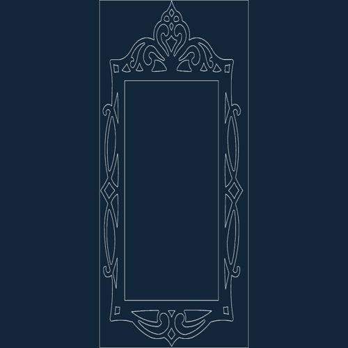 طرح قاب آینه ساده - mirror frame simple - برای دستگاه CNC چوب و لیزر (سی ان سی)