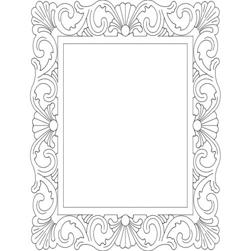 طرح قاب آینه مربع - mirror frame square - برای دستگاه CNC چوب و لیزر (سی ان سی)