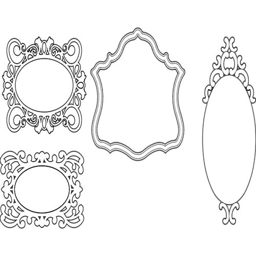 طرح قاب آینه طرح های ساده - mirror frames simple designs - برای دستگاه CNC چوب و لیزر (سی ان سی)