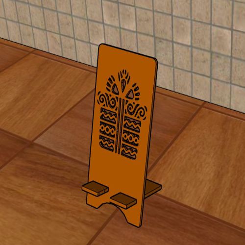 طرح mobile-phone-holder-christmas-snowflakes-wooden-desk-mobile-stand-laser-cut