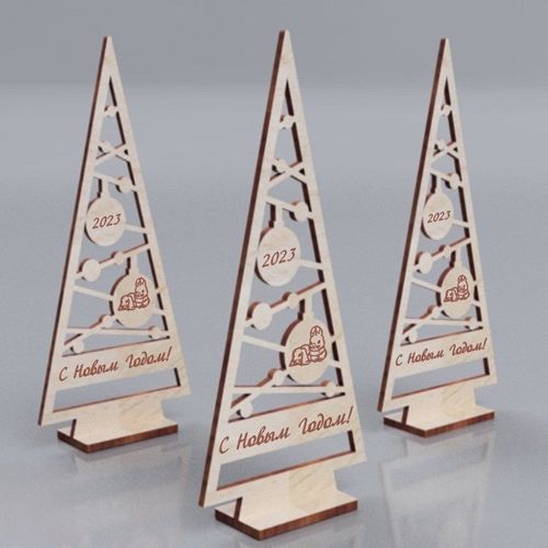 طرح دکور درخت کریسمس مدرن لیزر - modern christmas tree decor laser cut ve - برای دستگاه CNC چوب و لیزر (سی ان سی)