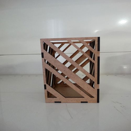 طرح جا مداد مدرن برای میز اداری میلی متری - modern pencil holder for office table 3mm - برای دستگاه CNC چوب و لیزر (سی ان سی)