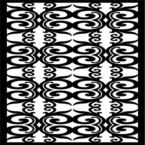 طرح پارتیشن مدرن حفاظت داخلی گلدار شبکه‌ای استنسیل پنل - modern privacy partition indoor floral lattice stencil panel - برای دستگاه CNC چوب و لیزر (سی ان سی)