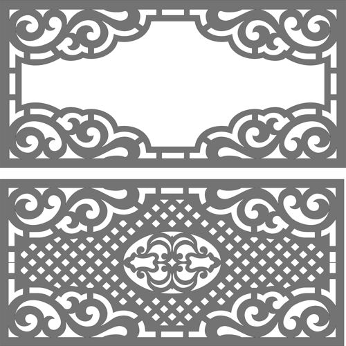 طرح پارتیشن مدرن حریم خصوصی پلاسما روتر گریل الگوی طراحی پروژه - modern privacy partition plasma router grille pattern design - برای دستگاه CNC چوب و لیزر (سی ان سی)