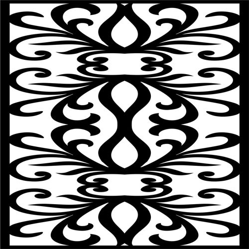 طرح modern-privacy-partition-room-divider-floral-lattice-stencil-seamless-for-laser-cut-ve