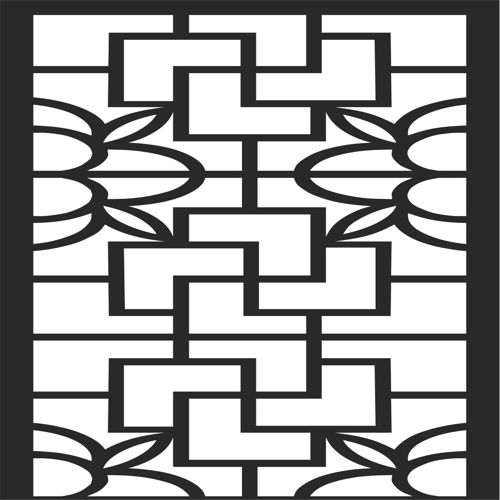 طرح اتاق مدرن گلدار شبکه‌ای استنسیل جداکننده پانل برای برش لیزر - modern room floral lattice stencil dividers panel for laser cut ve - برای دستگاه CNC چوب و لیزر (سی ان سی)
