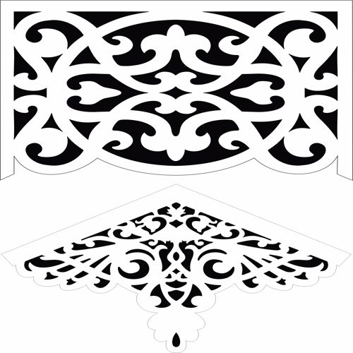 طرح الگوی جداکننده صفحه جداکننده درز پنجره مدرن برای برش لیزری - modern window seamless separator screen pattern for laser cutting - برای دستگاه CNC چوب و لیزر (سی ان سی)