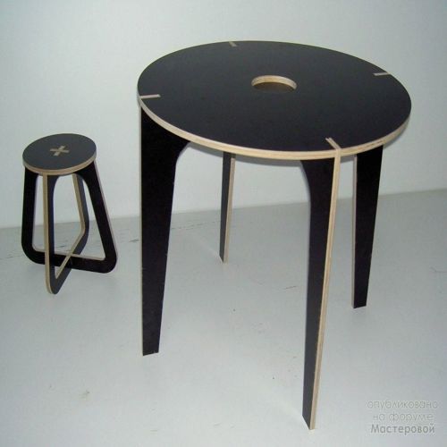 طرح میز قهوه خوری چوبی مدرن رنگ مشکی - modern wooden coffee table black - برای دستگاه CNC چوب و لیزر (سی ان سی)