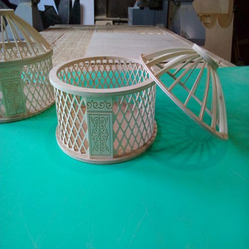 طرح یورت شکل مغولی جعبه - mongolian yurt shaped box - برای دستگاه CNC چوب و لیزر (سی ان سی)