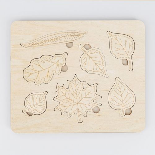 طرح اسباب‌بازی‌های آموزشی چوبی مونته‌سوری برای کودکان لیزری - montessori leaf puzzle wooden learning toys for kids for laser cut ve - برای دستگاه CNC چوب و لیزر (سی ان سی)