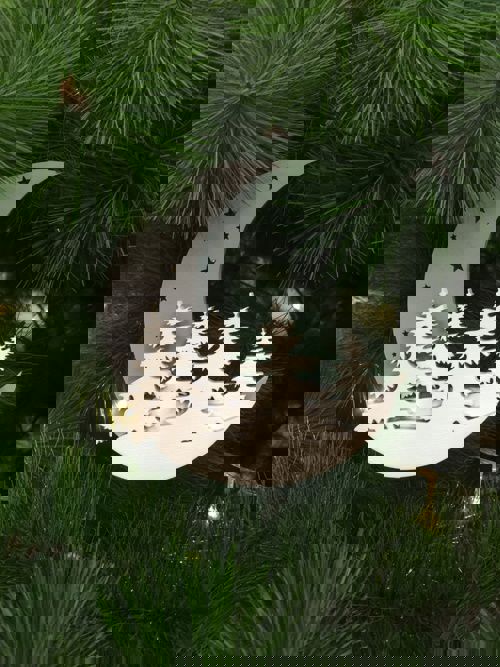 طرح دکوراسیون کریسمس ماه لیزری - moon christmas decoration laser cut ve - برای دستگاه CNC چوب و لیزر (سی ان سی)