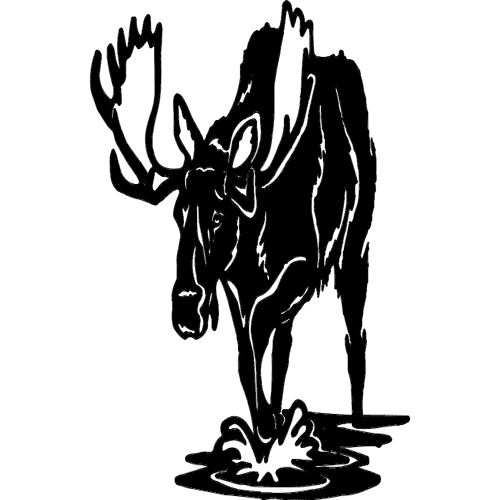 طرح گوزن شمالی با شاخ بزرگ - moose with big horn - برای دستگاه CNC چوب و لیزر (سی ان سی)