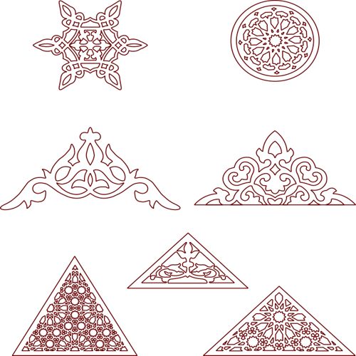 طرح الگوی مراکشی شرقی سنتی سبک - moroccan pattern eastern traditional style - برای دستگاه CNC چوب و لیزر (سی ان سی)