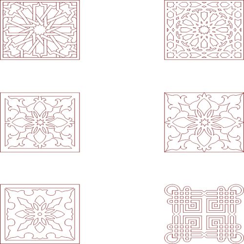 طرح الگوی مراکشی - moroccan pattern - برای دستگاه CNC چوب و لیزر (سی ان سی)