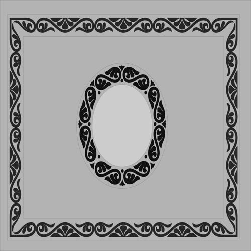 طرح مستطیلی قاب برای برش لیزری - motifs rectangular frame for laser cut ve - برای دستگاه CNC چوب و لیزر (سی ان سی)