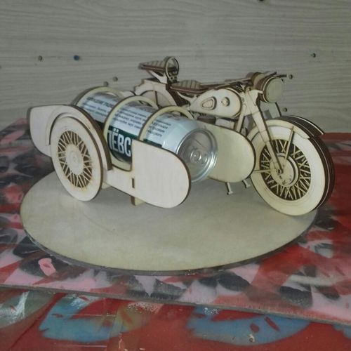 طرح نگهدارنده نوشیدنی موتورسیکلت برای برش لیزری وسیله نقلیه - motorcycle drink holder for laser cut ve - برای دستگاه CNC چوب و لیزر (سی ان سی)