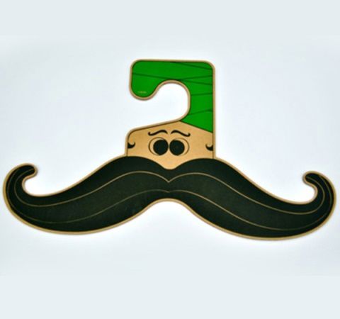 طرح آویز لباس سبیل برای برش لیزری - moustache clothing hanger for laser cut ve - برای دستگاه CNC چوب و لیزر (سی ان سی)