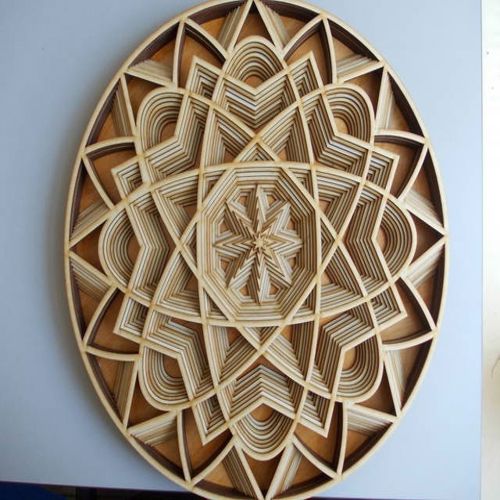 طرح حکاکی ماندالا چندلایه برای برش لیزر - multilayer carving mandala layout for laser cut ve - برای دستگاه CNC چوب و لیزر (سی ان سی)