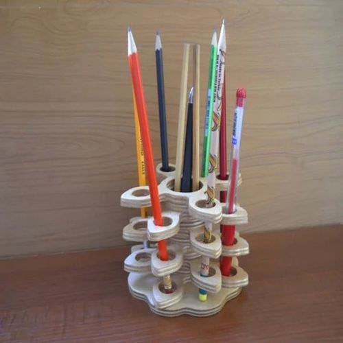 طرح جا مداد گیره فیجت اسپینر چند لایه لیزری - multi layered fidget spinner pencil holder laser cut ve - برای دستگاه CNC چوب و لیزر (سی ان سی)