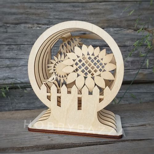 طرح میز تزئینی سه بعدی چوبی چند لایه برای برش لیزری - multi layer wooden 3d desk decoration for laser cut ve - برای دستگاه CNC چوب و لیزر (سی ان سی)