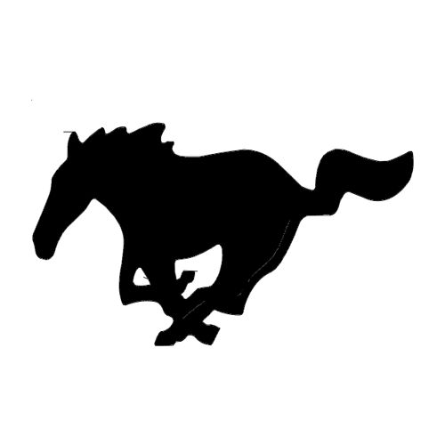 طرح اسب موستانگ طرح کلی - mustang horse outline - برای دستگاه CNC چوب و لیزر (سی ان سی)