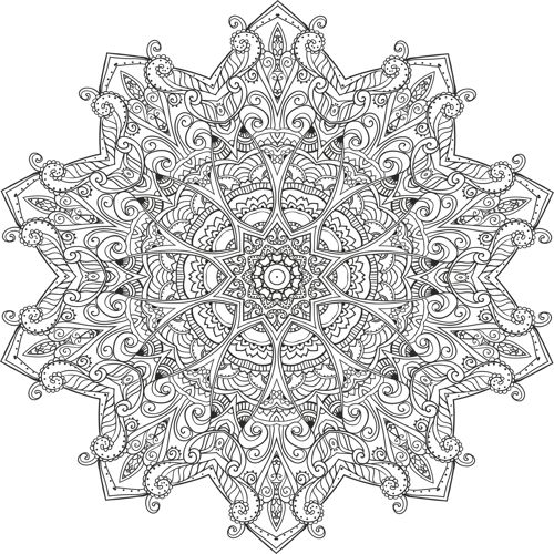 طرح ماندالای مرموز برای برش لیزری - myst mandala for laser cutting ve - برای دستگاه CNC چوب و لیزر (سی ان سی)
