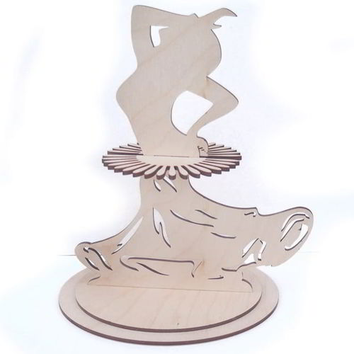 طرح جا دستمال رقص عروسک برش لیزری - napkin holder dancing doll laser cutting - برای دستگاه CNC چوب و لیزر (سی ان سی)