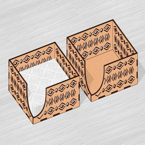 طرح جا دستمال برش لیزری - napkin holder laser cut ve - برای دستگاه CNC چوب و لیزر (سی ان سی)